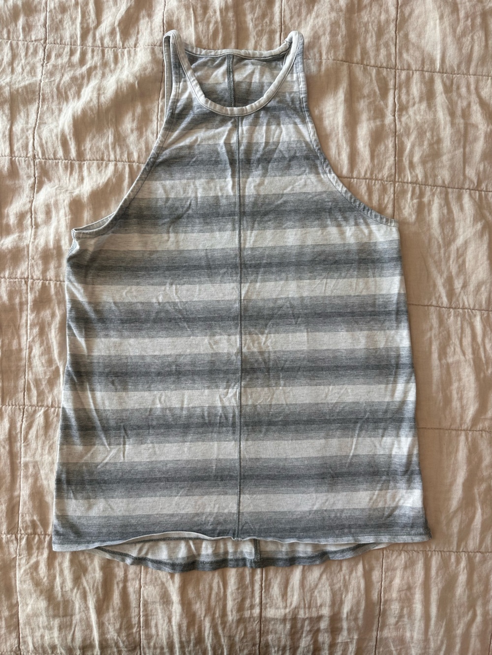 Lululemon Grey Striped Tank Top